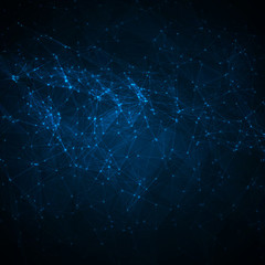 Abstract mesh background with circles, lines and shapes