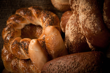 Fototapeta na wymiar assortment of baked bread