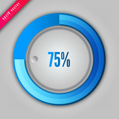 Blue Interface Design Element | EPS10 Editable Vector Background