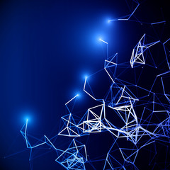Futuristic Abstract Blue Modern Lines Background