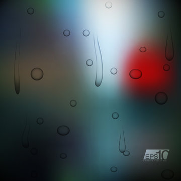 Raindrops on glass | EPS10 Vector Background