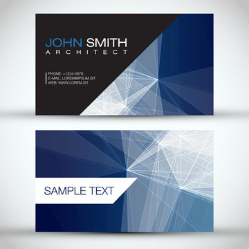 Blue Modern Abstract Business - Card Set | EPS10 Vector Design
