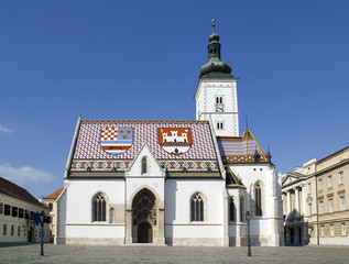 Fototapeta na wymiar Church of St Mark Zagrzeb Chorwacji