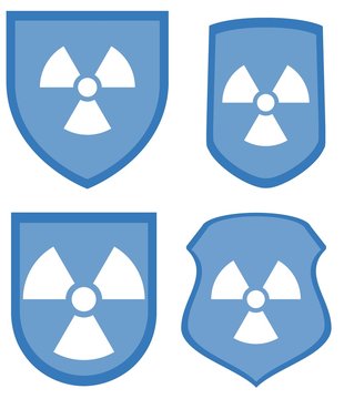 Symbole nucléaire dans un blason