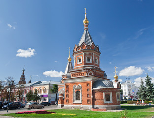 Fototapeta na wymiar View of old church in Yaroslavl
