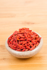 dried wolfberry fruit in bowl