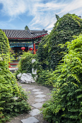 A path to the house in the Chinese garden