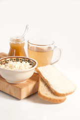 healthy  meal with bread , cereals