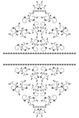 Obraz premium Frame with monograms for design and decorate.