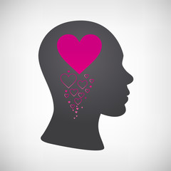 Kopf mit Herzen