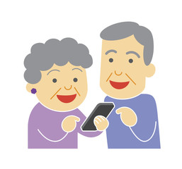 Senior to use a smartphone