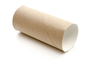 Leere Toilettenpapierrolle