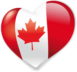 canada vector heart