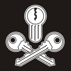 Jolly Roger lock with keys