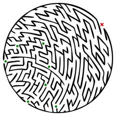 Round maze