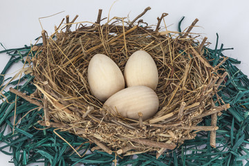 Easter wooden eggs