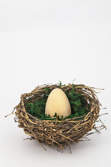 Naklejka na ściany i meble Easter wooden eggs