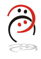 2 abstakte gesichter