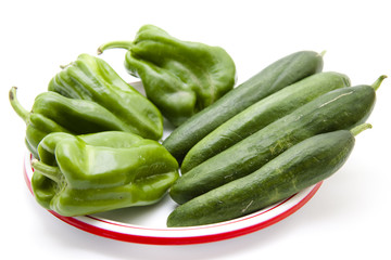 Paprika und Gurken