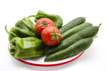 Tomaten und Gurken