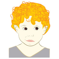 young woman with puzzled face expression