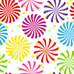Seamless colorful spiral pattern