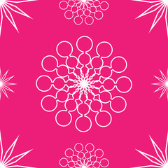 Seamless abstract stars on pink