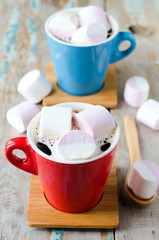 Marshmallow in the Cup with coffee