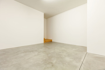 interior modern house, white room