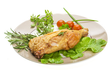 Smoked chicken leg