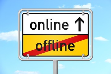 ortsschild v3 himmel online offline I