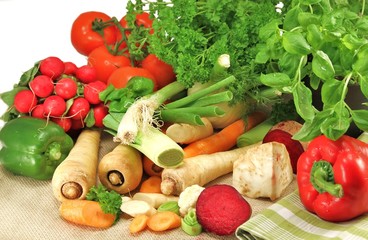 rohes Gemüse , isoliert