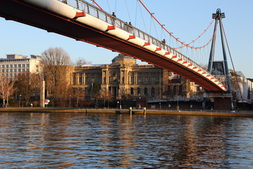 Frankfurt am Main - Holbeinsteg und Museumsufer - März 2013