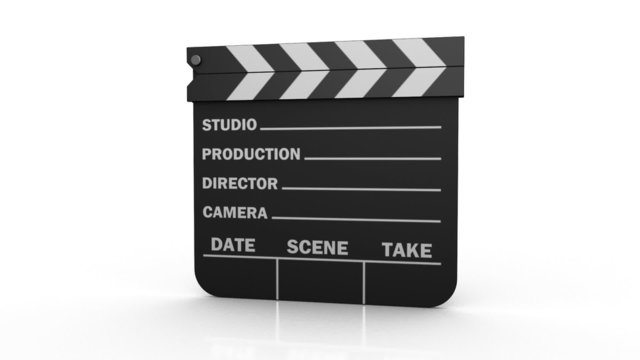 Film Production Clapper board to begin shooting