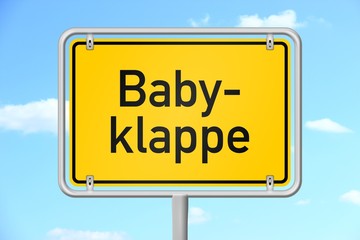 ortsschild v3 himmel babyklappe I