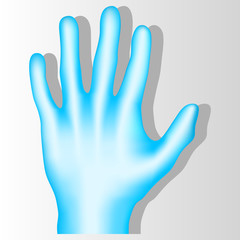 Blue hand