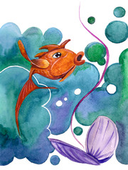 Naklejka premium aquatic flora