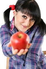 Apple In Girl's Hand