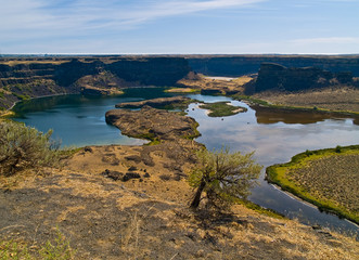 Overlook from the Edge of Dry Flats Gulch a River Canyon