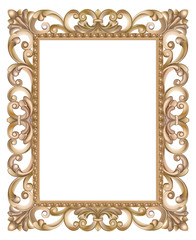 Cadre baroque ajouré et doré, de style italien