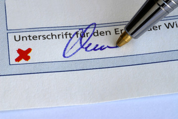 Unterschrift, Signatur, Vertrag, Name, Unterzeichnung