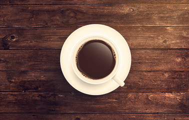 Kaffee Tasse auf Holztisch