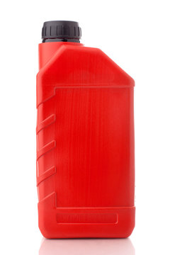 Red Canister With Machine Oil