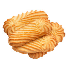 yellow tasty cookies dessert isolated on white background clippi