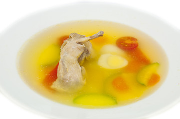 Бульон с перепелкой