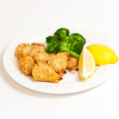 Deep Fried Shrimps with Broccoli