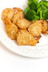 Deep Fried Shrimps with Broccoli