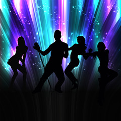 Musical dance party background. flyer or banner.