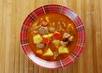 Traditional Bulgarian soup chorba.