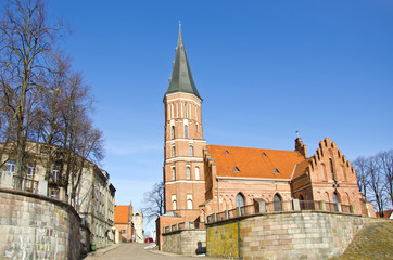 Fototapeta na wymiar historical Vytautas church in Kaunas, Lithuania